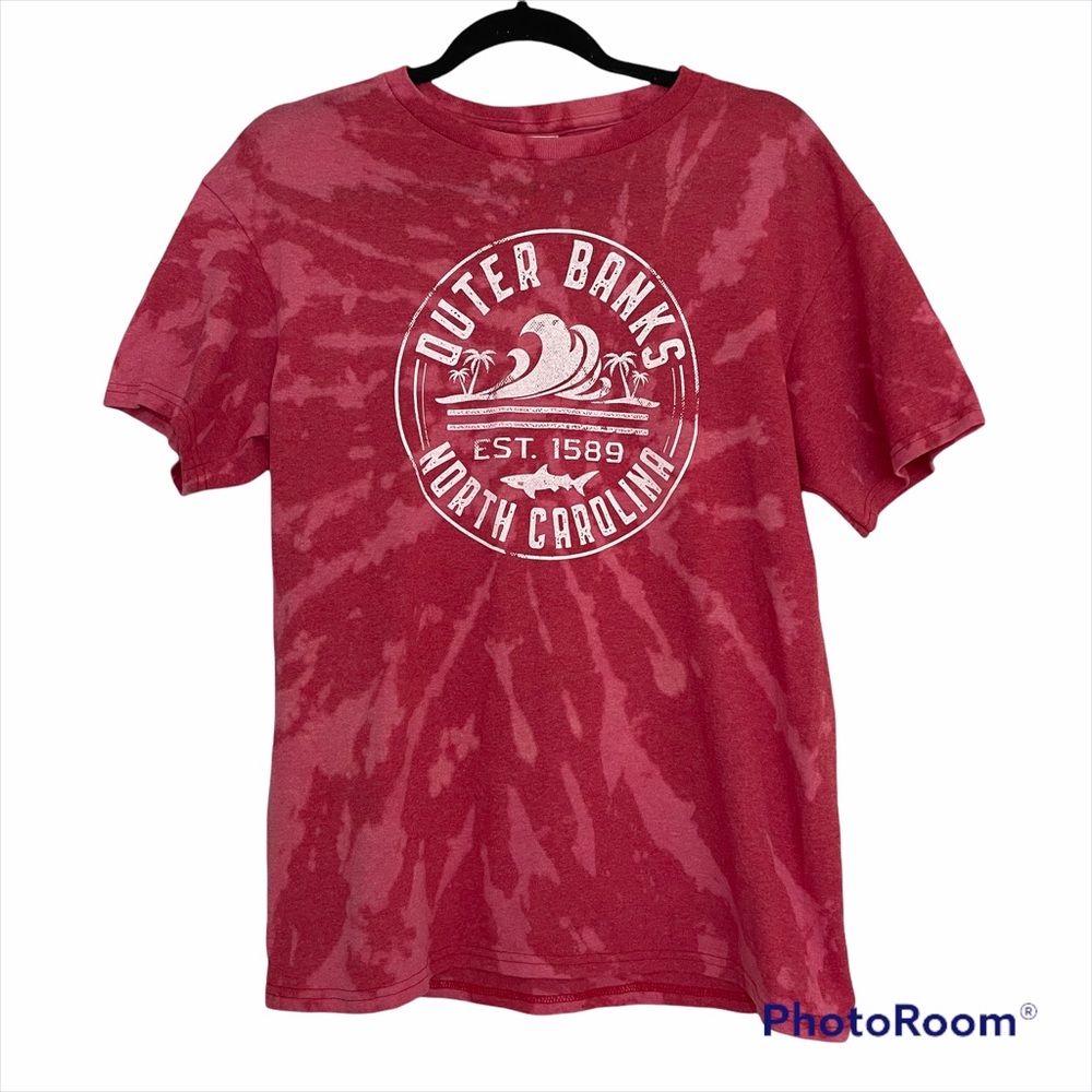Outer Banks | bleached tie dyed tee shirt